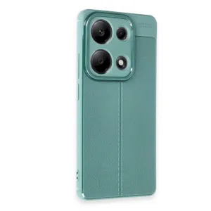 Silikonska futrola IMITACIJA KOZE NO4 za Samsung A26 maslinasto zelena