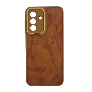 Futrola Leather sa Niklovanim obodom za Samsung A266 Galaxy A26 braon