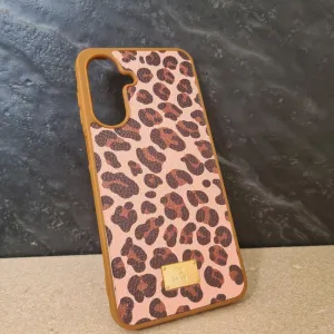 Futrola Leather Print za Xiaomi Redmi Note 14 Pro 5G braon