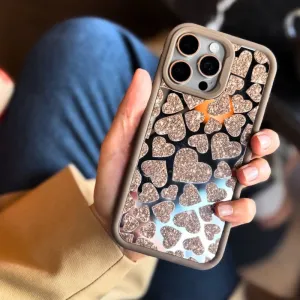 Futrola Luxury Heart za iPhone 15 Plus (6.7) braon