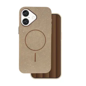 Futrola Glitter MagSafe za iPhone 16 (6.1) braon