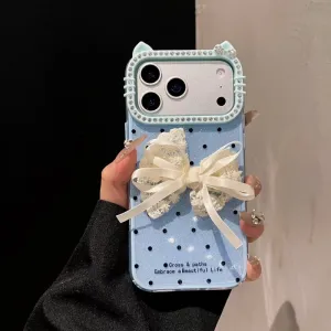 Futrola Elegant Bow za iPhone 17 Pro Max plava