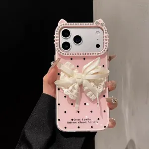 Futrola Elegant Bow za iPhone 16 roze