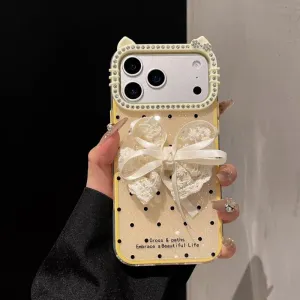 Futrola Elegant Bow za iPhone 16 zuta