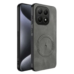 Futrola Leather Man Magsafe za Honor Magic8 Lite siva