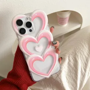 Futrola Triple Heart za iPhone 17 Air roze