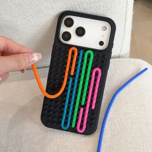 Futrola Color anti-slip za iPhone 17 Pro crna
