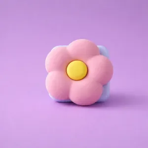 Pop socket X-Cell flower mirror roze