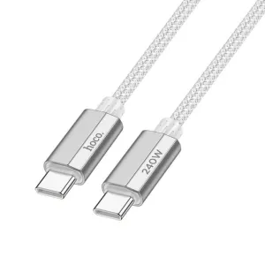 Kabl USB-C (Type C) na USB-C (Type C) Hoco QC3.0 PD 5A 240W 1,8 m U134 sivi