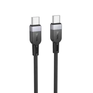 Silikonski kabl USB-C (Type C) na USB-C (Type C) Hoco 3A 60W 3 m X109 crni
